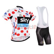 Maglia Tour de France manica corta 2015 Sky Bianco e rosso