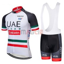 Maglia UCI Mondo Campione UAE Manica Corta 2019 Bianco Nero Rosso