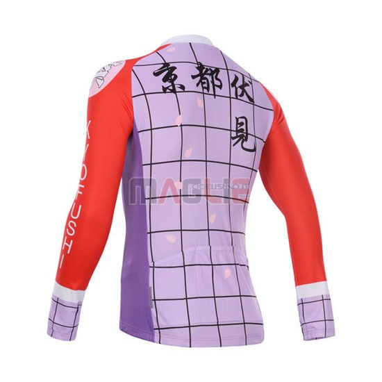 Maglia CyclingBox manica lunga 2014 rosso e viola