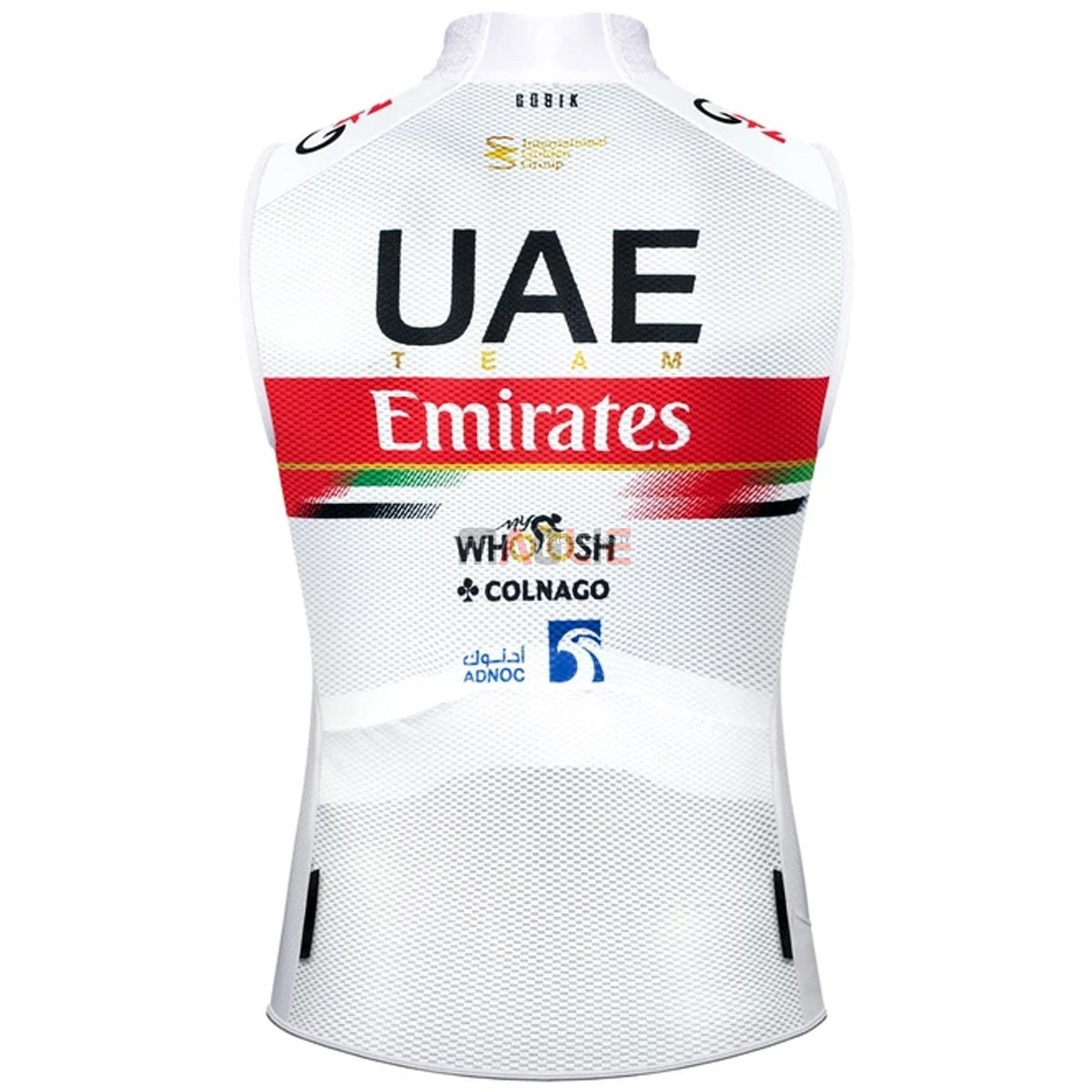 Gilet Antivento UAE 2021 Bianco Rosso - Clicca l'immagine per chiudere