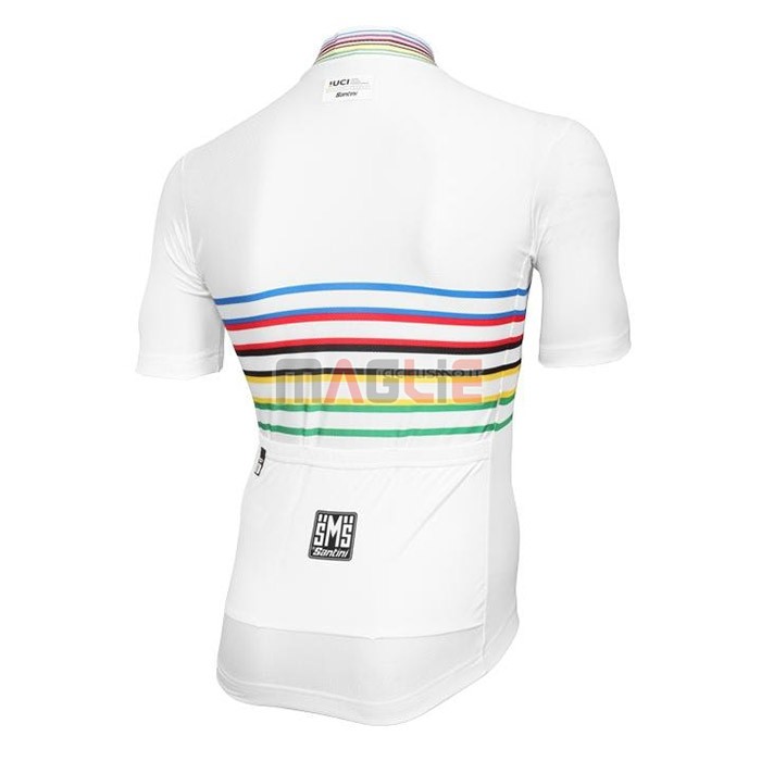 Maglia UCI Manica Corta 2020 Bianco Multicolore