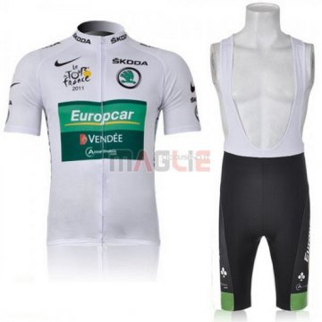 Maglia Europcar manica corta 2011 verde e bianco