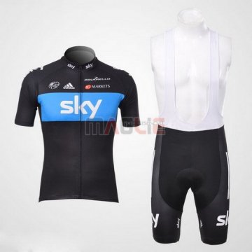 Maglia Sky manica corta 2012 nero e celeste