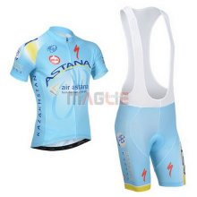 Maglia Astana manica corta 2014 azzurro