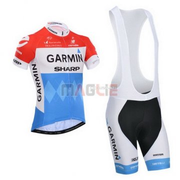 Maglia Garmin manica corta 2014 rossso e bianco