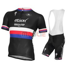 Maglia Quick Step manica corta 2016 nero e rosso