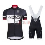 Maglia Santini manica corta 2016 nero e bianco