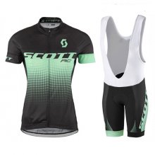 2017 Maglia Donne Scott nero e verde