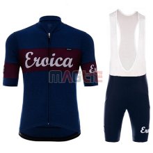 2018 Maglia Eroica Vino Manica Corta Spento Blu