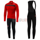 Maglia Castelli Puro 3 Manica Lunga 2019 Rosso Nero