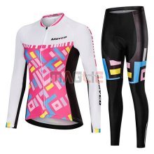 Maglia Donne Mieyco Manica Lunga 2019 Bianco Rosa