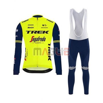 Maglia Trek Segafredo Manica Lunga 2020 Verde Nero