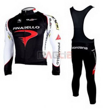 Maglia Pinarello manica lunga 2010 nero e bianco