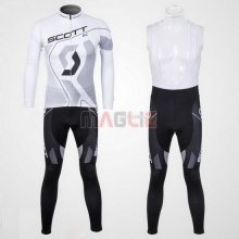 Maglia Scott manica lunga 2012 bianco e nero