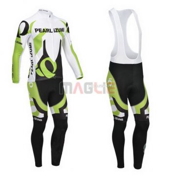 Maglia Pearl izumi manica lunga 2013 bianco e verde