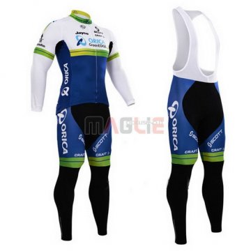 Maglia Quick Step manica lunga 2015 bianco e blu