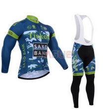 Maglia SaxoBank manica lunga 2015 celeste e blu