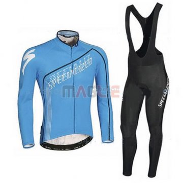 Maglia Specialized manica lunga 2016 nero e celeste