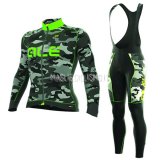 Maglia ALE Camo Manica Lunga 2017 Verde e Nero