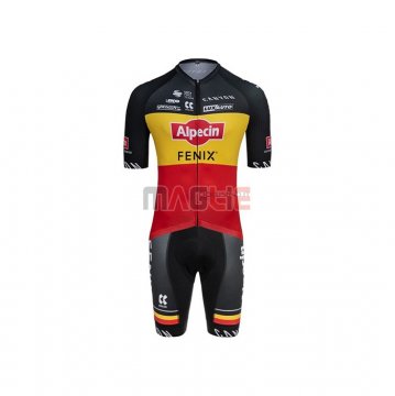 Maglia Alpecin Fenix Manica Corta 2021 Campione Belgio