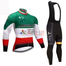 Maglia Astana Campione Italia Manica Lunga 2018 Verde