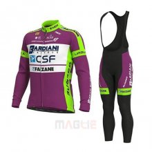 Maglia Bardiani Csf Manica Lunga 2020 Viola Bianco