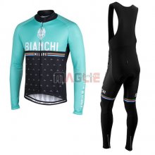 Maglia Bianchi Milano Nalles Manica Lunga Azzurro Nero