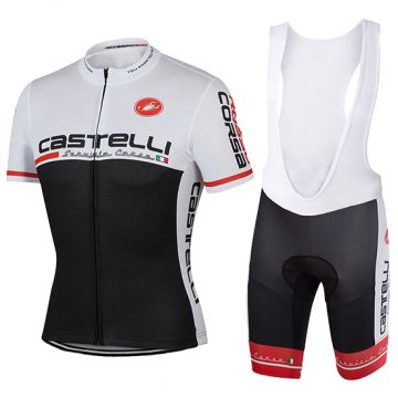 Maglia Castelli Manica Corta 2017 nero e bianco