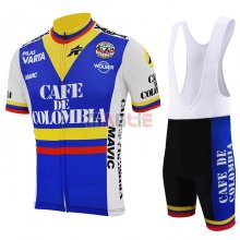 Maglia Colombia Manica Corta 2021 Blu Bianco