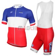 Maglia FDJ manica corta 2017 bianco e rosso