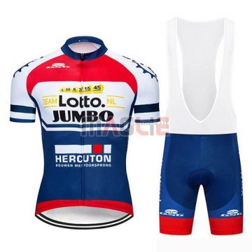 Maglia Lotto NL-Jumbo Manica Corta 2019 Blu Bianco Rosso