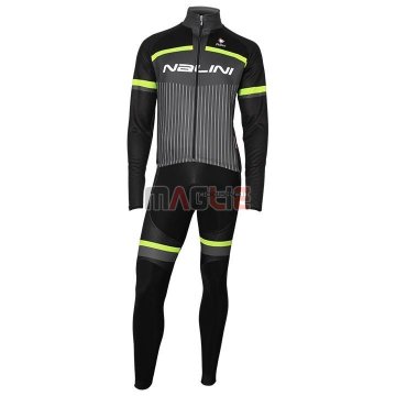 Maglia Nalini Manica Lunga 2020 Nero Grigio Giallo