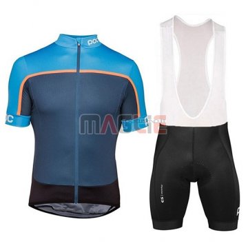 Maglia POC Essential Road Block Manica Corta 2018 Blu