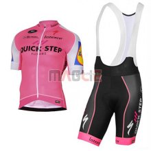 Maglia Quick Step Manica Corta 2017 Rosa