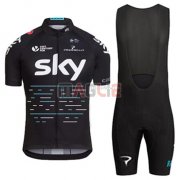 Maglia Sky manica corta 2017 blu e nero