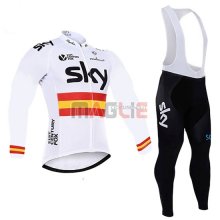 Maglia Sky manica lunga 2016 bianco e giallo