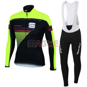 Maglia Sportful manica lunga 2016 verde e nero