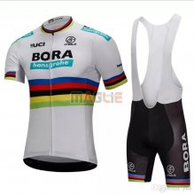 Maglia UCI Mondo Campione Bora Manica Corta 2018 Bianco