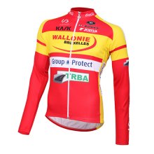 Maglia Wallonie Bruxelles Manica Lunga 2016 giallo e rosso