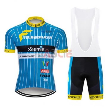 Maglia XeNTis Manica Corta 2019 Blu Bianco