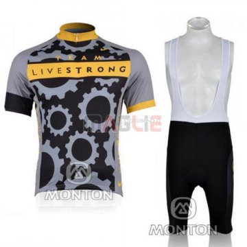 Maglia Livestrong manica corta 2010 giallo e grigio