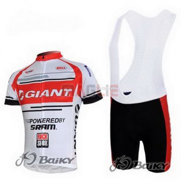 Maglia Giant manica corta 2011 bianco e rosso