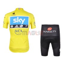 Maglia Sky manica corta 2012 celeste e giallo