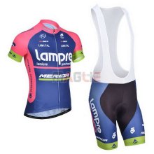 Maglia Lampre manica corta 2014 rosa e blu