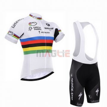 Maglia Quick Step manica corta 2015 bianco