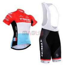 Maglia Trek manica corta 2015 bianco e rosso