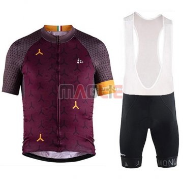 2018 Maglia Craft Monument Manica Corta Spento Rosso