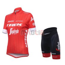 2018 Maglia Donne Trek Segafredo Manica Corta Rosso