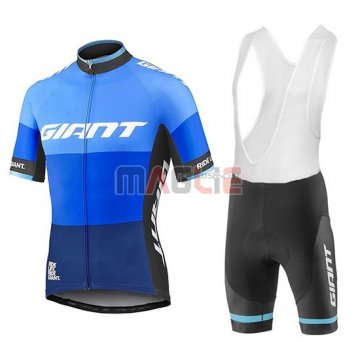 2018 Maglia Giant Elevate Manica Corta Blu