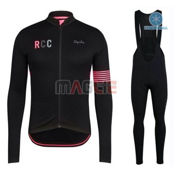 Maglia Rapha Manica Lunga 2019 Nero Rosa